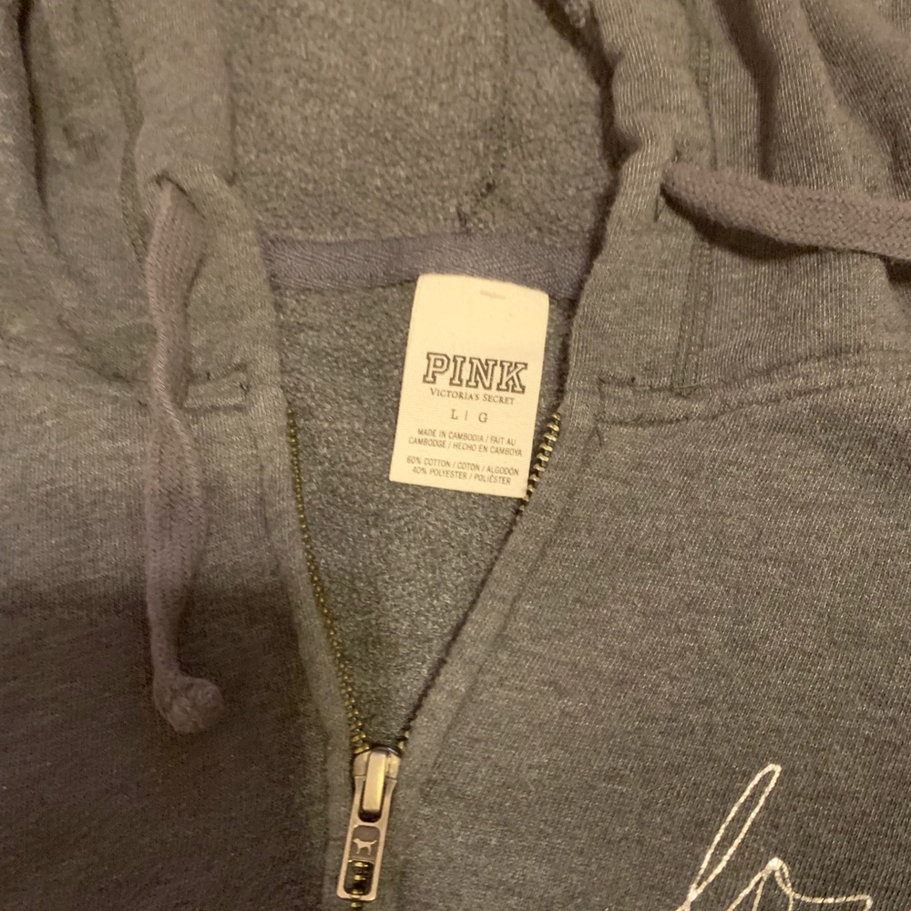Large grey VS Pink full zip jacket